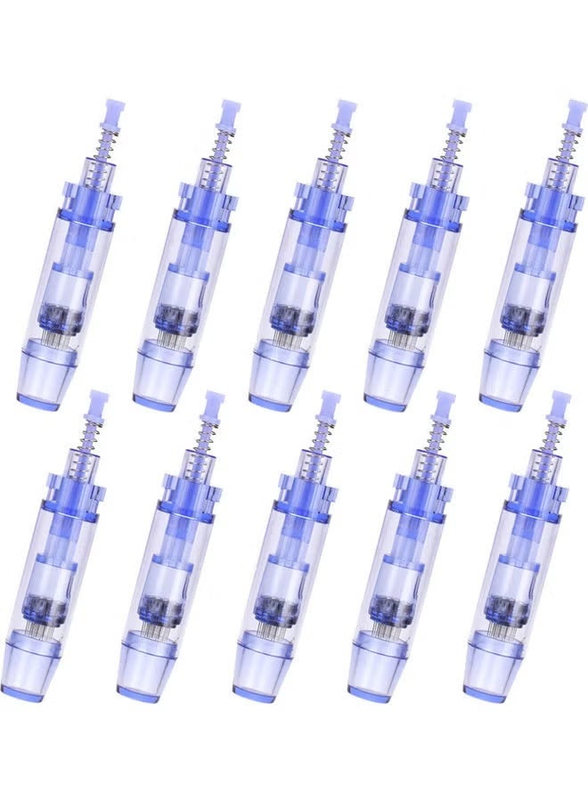 Dr.pen 10-Piece Replaceable Derma Needle Cartridges for Microneedling Pen – 24 Pin (Blue) - Image 1